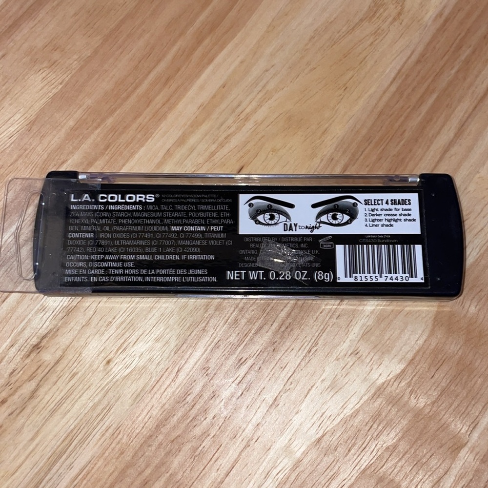 NWT L.A. Colors Brown & Cream Eyeshadow Palette - Picture 2 of 2